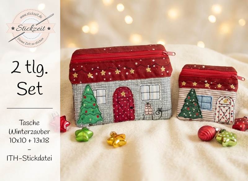 Tasche Haus WeihnachtsZauber - ITH-Stickdatei